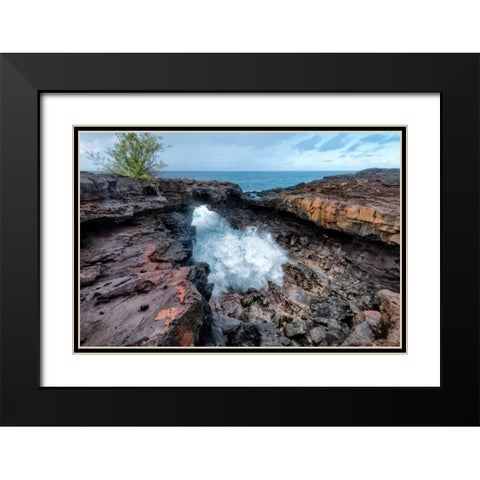 Arch Rock I Black Modern Wood Framed Art Print with Double Matting by Head, Danny