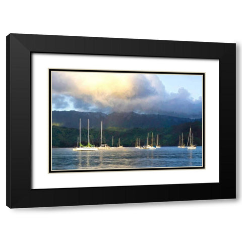 Anchored Black Modern Wood Framed Art Print with Double Matting by Head, Danny