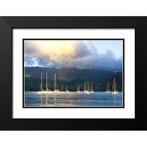 Anchored Black Modern Wood Framed Art Print with Double Matting by Head, Danny