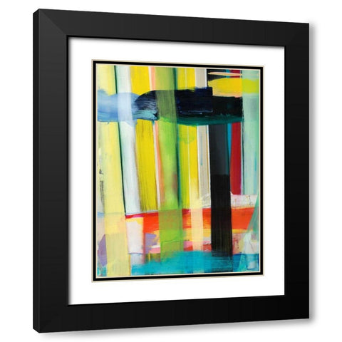 Intersecting Colors I Black Modern Wood Framed Art Print with Double Matting by Fuchs, Jodi