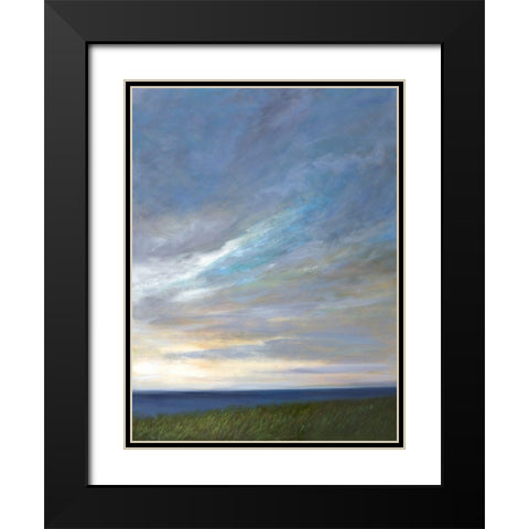 Coastal Clouds Diptych II Black Modern Wood Framed Art Print with Double Matting by Finch, Sheila