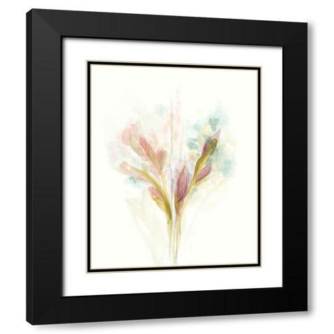 Floral Trace I Black Modern Wood Framed Art Print with Double Matting by Vess, June Erica
