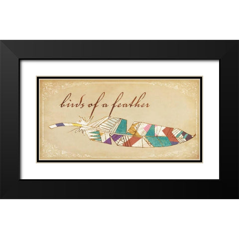 Birds of a Feather I Black Modern Wood Framed Art Print with Double Matting by Fagalde, Jarman