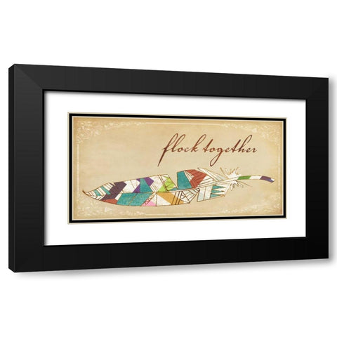 Birds of a Feather II Black Modern Wood Framed Art Print with Double Matting by Fagalde, Jarman