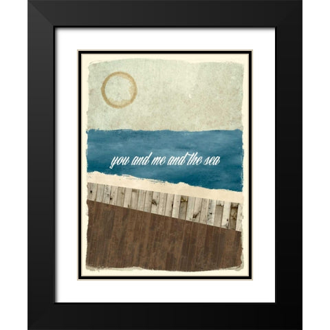 Boardwalk Reverie II Black Modern Wood Framed Art Print with Double Matting by Damon, Chris
