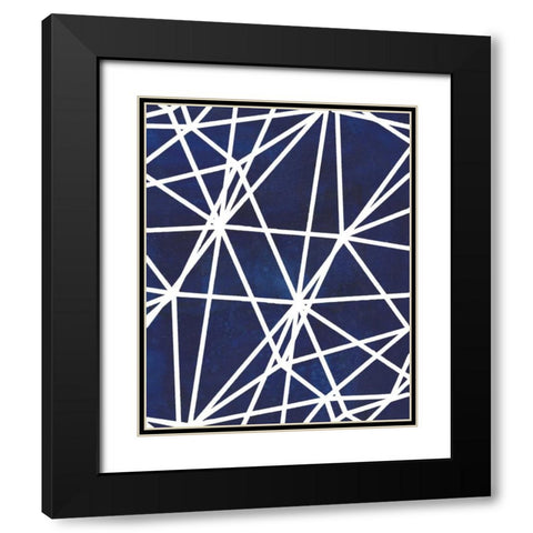 Indigo Pattern I Black Modern Wood Framed Art Print with Double Matting by Popp, Grace