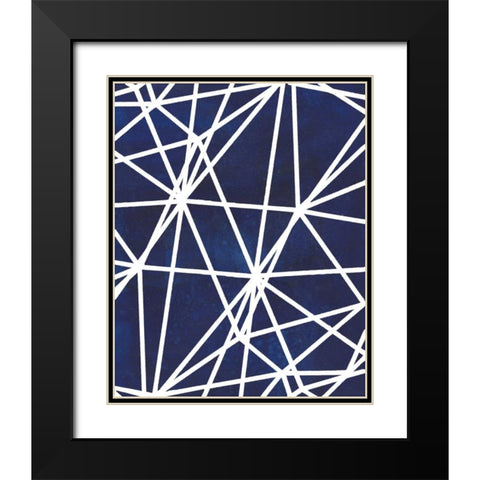 Indigo Pattern I Black Modern Wood Framed Art Print with Double Matting by Popp, Grace