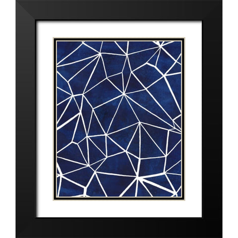 Indigo Pattern III Black Modern Wood Framed Art Print with Double Matting by Popp, Grace