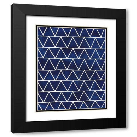 Indigo Pattern IV Black Modern Wood Framed Art Print with Double Matting by Popp, Grace