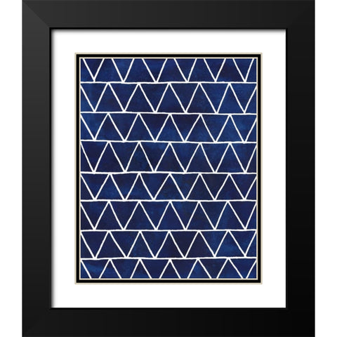 Indigo Pattern IV Black Modern Wood Framed Art Print with Double Matting by Popp, Grace