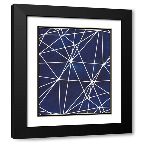 Indigo Pattern V Black Modern Wood Framed Art Print with Double Matting by Popp, Grace