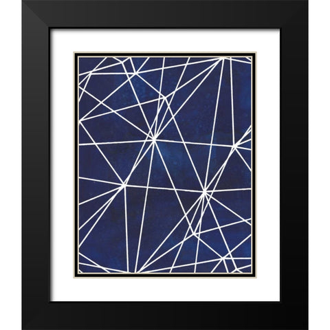 Indigo Pattern V Black Modern Wood Framed Art Print with Double Matting by Popp, Grace