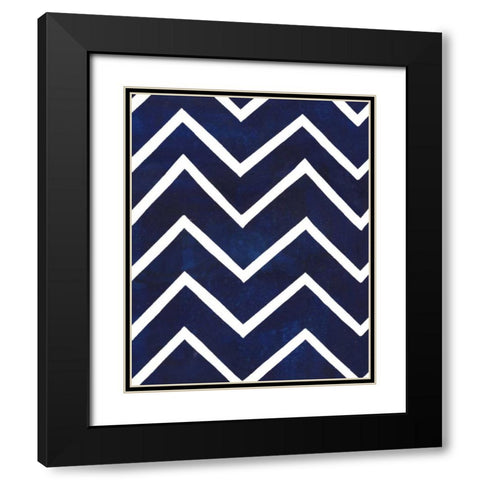 Indigo Pattern VI Black Modern Wood Framed Art Print with Double Matting by Popp, Grace