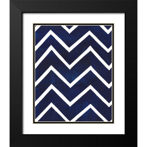 Indigo Pattern VI Black Modern Wood Framed Art Print with Double Matting by Popp, Grace