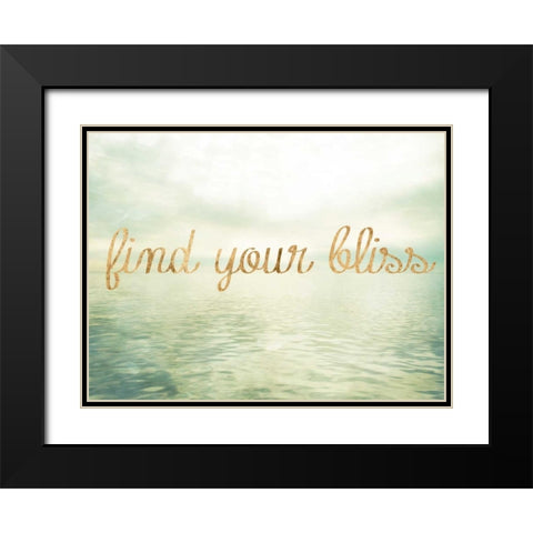 Water Bliss I Black Modern Wood Framed Art Print with Double Matting by Quintero, Sonja