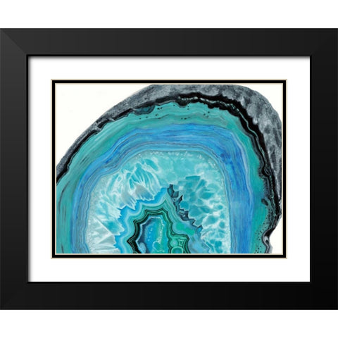Agate Studies II Black Modern Wood Framed Art Print with Double Matting by McCavitt, Naomi