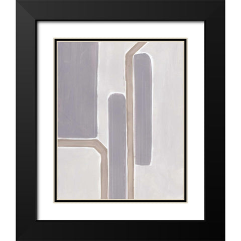 Neutral Impact IV Black Modern Wood Framed Art Print with Double Matting by Vess, June Erica