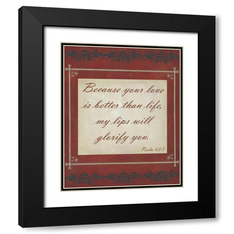More Than Words V Black Modern Wood Framed Art Print with Double Matting by Studio W