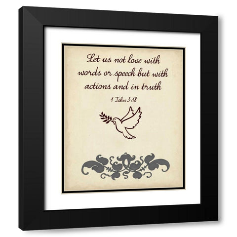 More Than Words VII Black Modern Wood Framed Art Print with Double Matting by Studio W