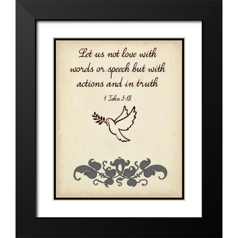 More Than Words VII Black Modern Wood Framed Art Print with Double Matting by Studio W