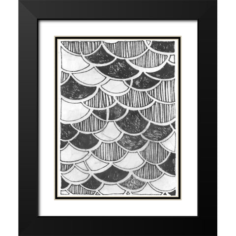 Symbol Imprint III Black Modern Wood Framed Art Print with Double Matting by Vess, June Erica