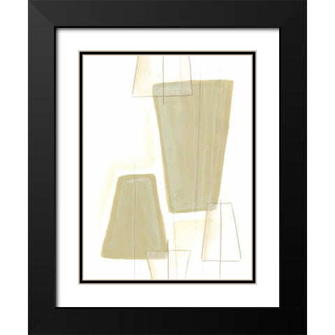 Implied Motif II Black Modern Wood Framed Art Print with Double Matting by Vess, June Erica