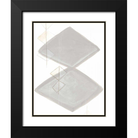 Implied Motif IV Black Modern Wood Framed Art Print with Double Matting by Vess, June Erica