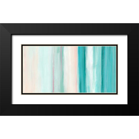 Seafoam Spectrum II Black Modern Wood Framed Art Print with Double Matting by Vess, June Erica