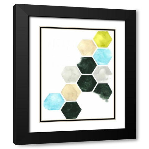 Hazed Honeycomb I Black Modern Wood Framed Art Print with Double Matting by Popp, Grace