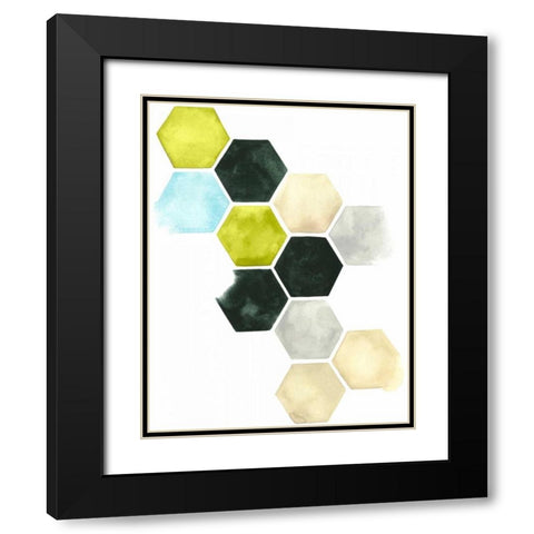 Hazed Honeycomb II Black Modern Wood Framed Art Print with Double Matting by Popp, Grace