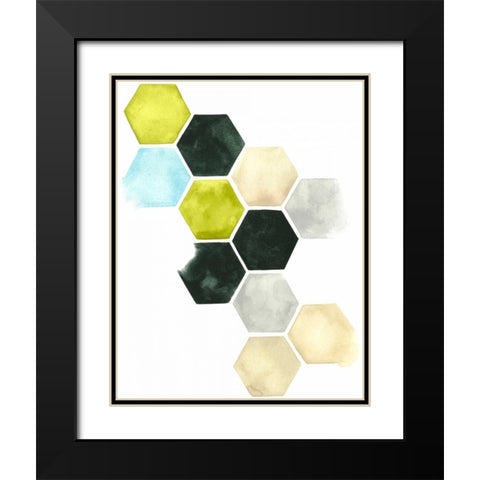 Hazed Honeycomb II Black Modern Wood Framed Art Print with Double Matting by Popp, Grace
