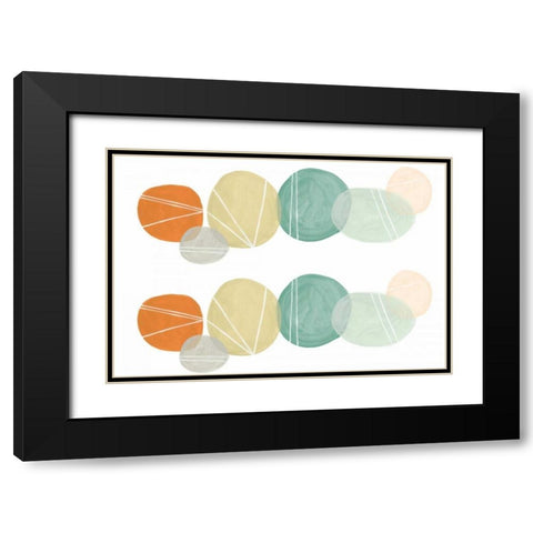 2-Up Interdependent II Black Modern Wood Framed Art Print with Double Matting by Vess, June Erica