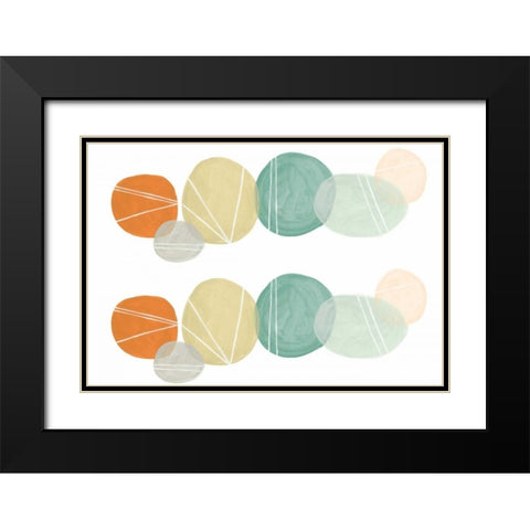 2-Up Interdependent II Black Modern Wood Framed Art Print with Double Matting by Vess, June Erica