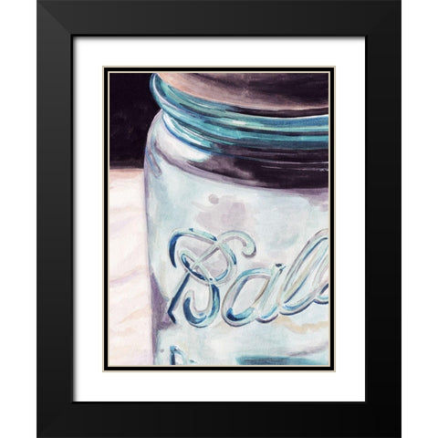 Custom Mason Jar II (ASH) Black Modern Wood Framed Art Print with Double Matting by Redstreake
