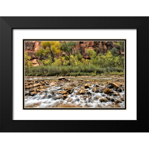 Rocky Bottom Black Modern Wood Framed Art Print with Double Matting by Head, Danny