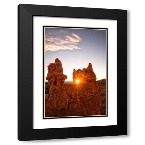 Shining through the Keyhole Black Modern Wood Framed Art Print with Double Matting by Head, Danny