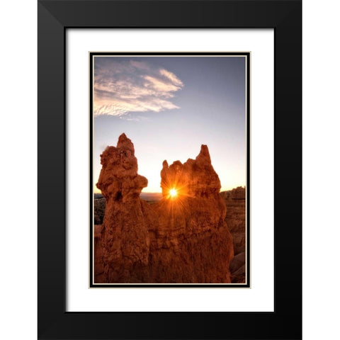 Shining through the Keyhole Black Modern Wood Framed Art Print with Double Matting by Head, Danny
