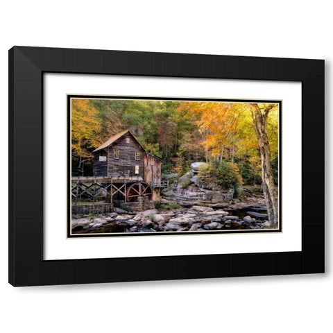 The Mill and Creek II Black Modern Wood Framed Art Print with Double Matting by Head, Danny