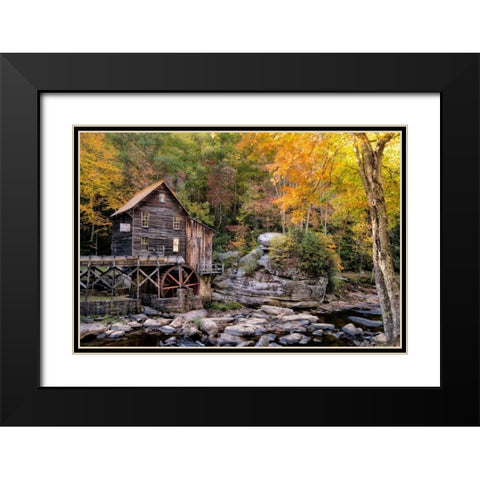 The Mill and Creek II Black Modern Wood Framed Art Print with Double Matting by Head, Danny