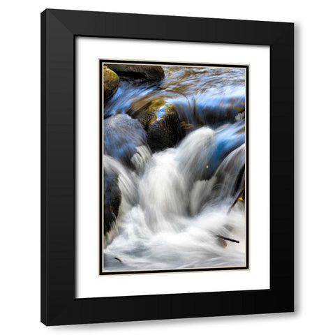 Water Abstract II Black Modern Wood Framed Art Print with Double Matting by Head, Danny