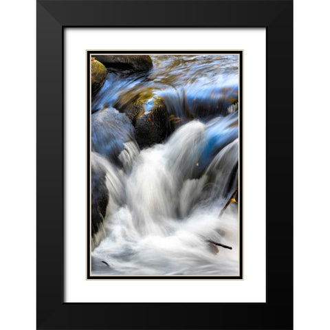Water Abstract II Black Modern Wood Framed Art Print with Double Matting by Head, Danny