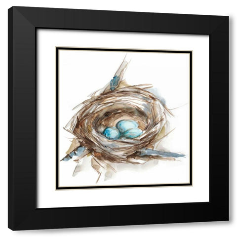 Bird Nest Study II Black Modern Wood Framed Art Print with Double Matting by Harper, Ethan