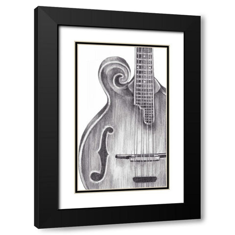 Stringed Instrument Study II Black Modern Wood Framed Art Print with Double Matting by Harper, Ethan
