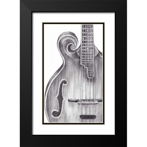 Stringed Instrument Study II Black Modern Wood Framed Art Print with Double Matting by Harper, Ethan