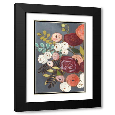 Wistful Bouquet II Black Modern Wood Framed Art Print with Double Matting by Popp, Grace