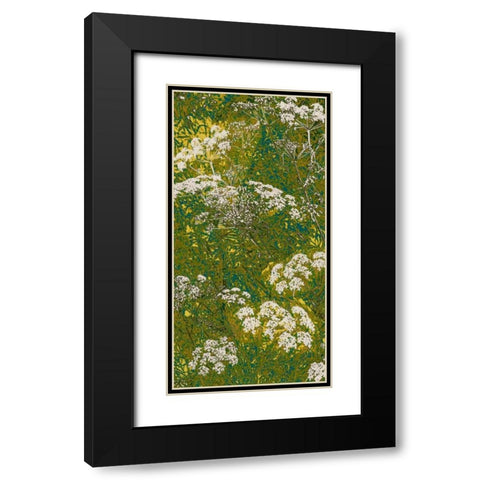 Scattered Lace Panel I Black Modern Wood Framed Art Print with Double Matting by Burghardt, James
