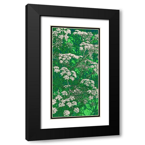 Scattered Lace Panel II Black Modern Wood Framed Art Print with Double Matting by Burghardt, James