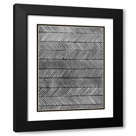 Modern Monochrome I Black Modern Wood Framed Art Print with Double Matting by Popp, Grace