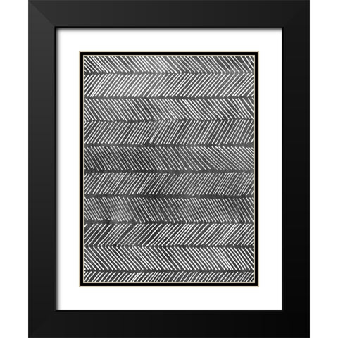 Modern Monochrome I Black Modern Wood Framed Art Print with Double Matting by Popp, Grace