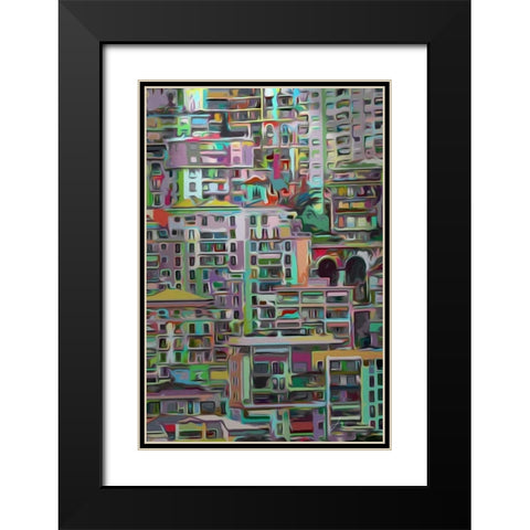 Stack I Black Modern Wood Framed Art Print with Double Matting by Burghardt, James